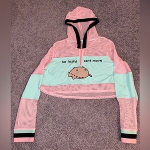 Pusheen Fishnet Crop Top